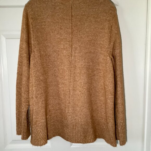 J. Jill XL Camel Cardigan Sweater Button Front Cozy Neutral Classic - Picture 2 of 4